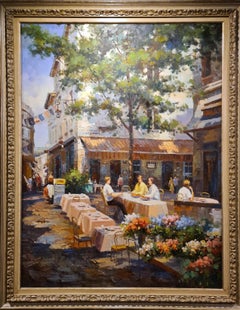 Le Café , Large Scale Parisian Café Terrace Scene
