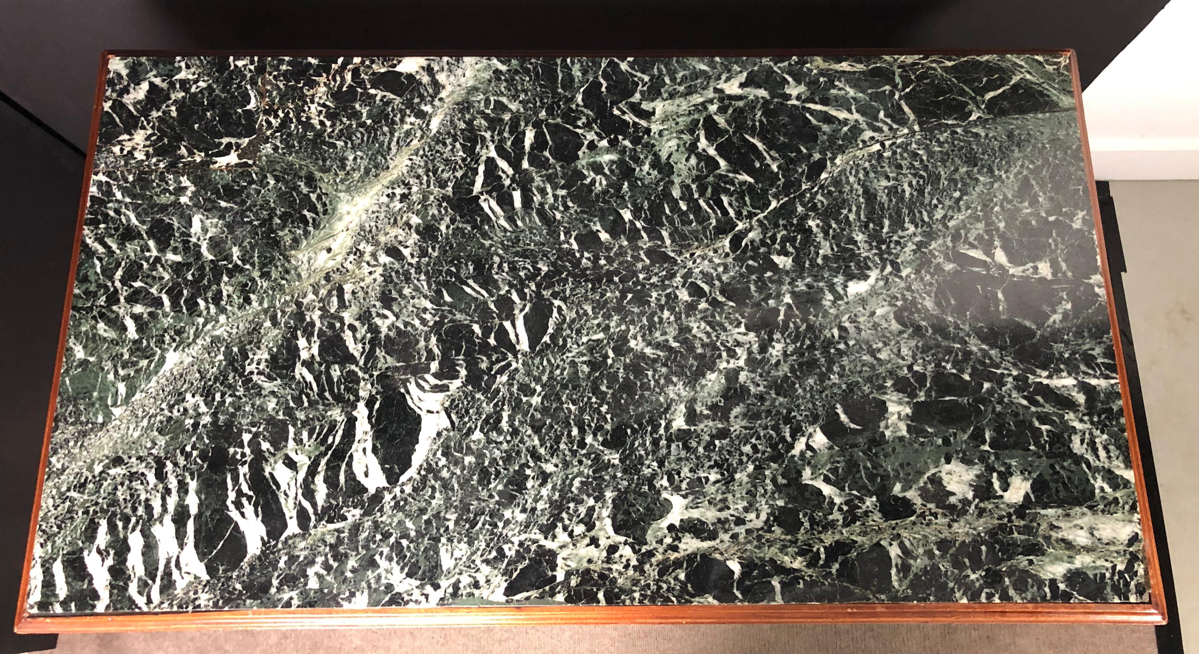 Signed Louis XVI Green Marble-Top Doré Bronze Mounted Desk 4