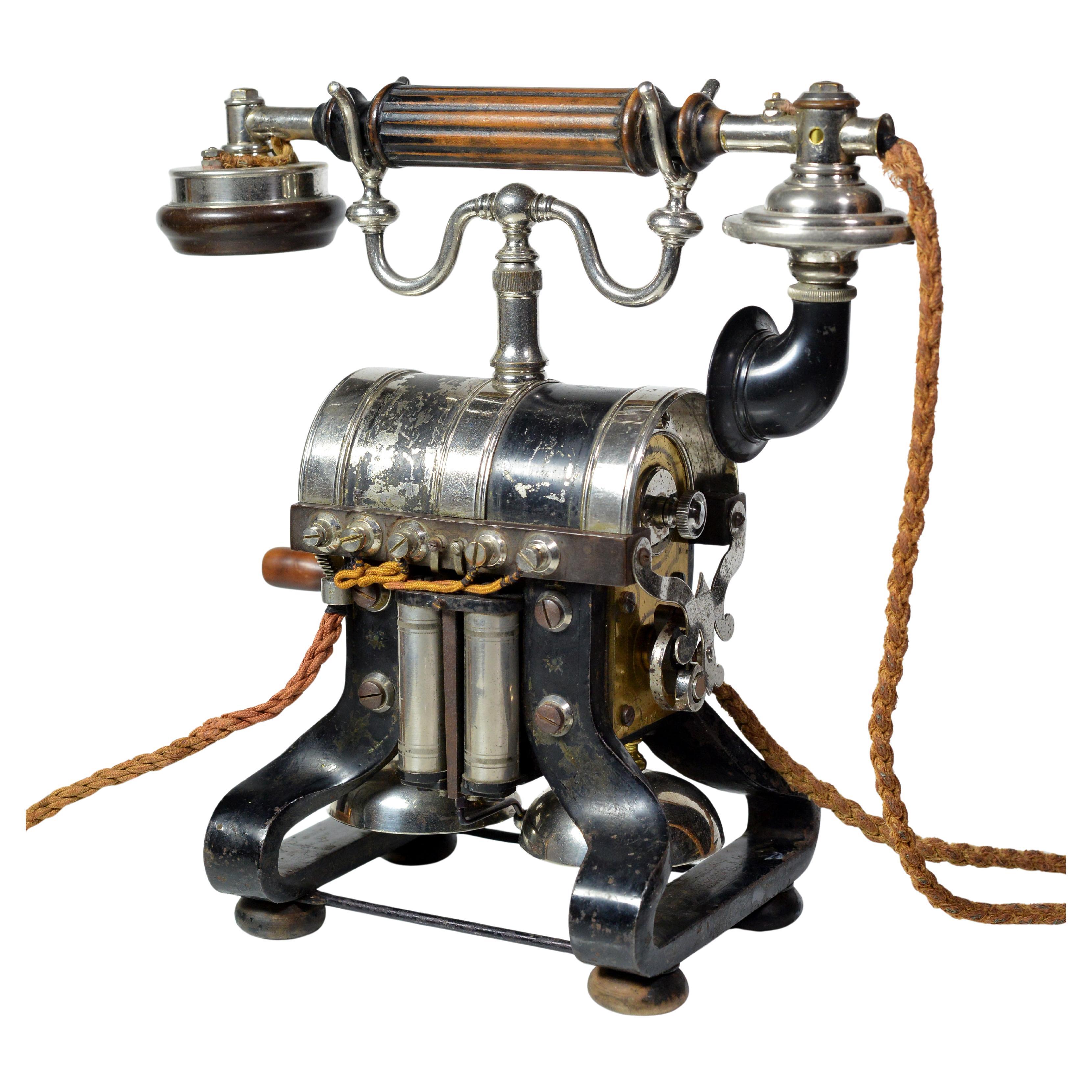 Antique L. M. Ericsson AC110 Iron Skeleton Telephone Taxen Eiffel ...