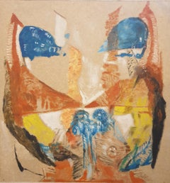 La Serenissima, Mid-Century Acrylic on Board, Venetian Gondolas.