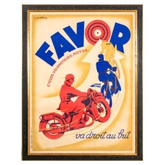 L. Marthey Poster originale d'epoca Bomboniera Cicli