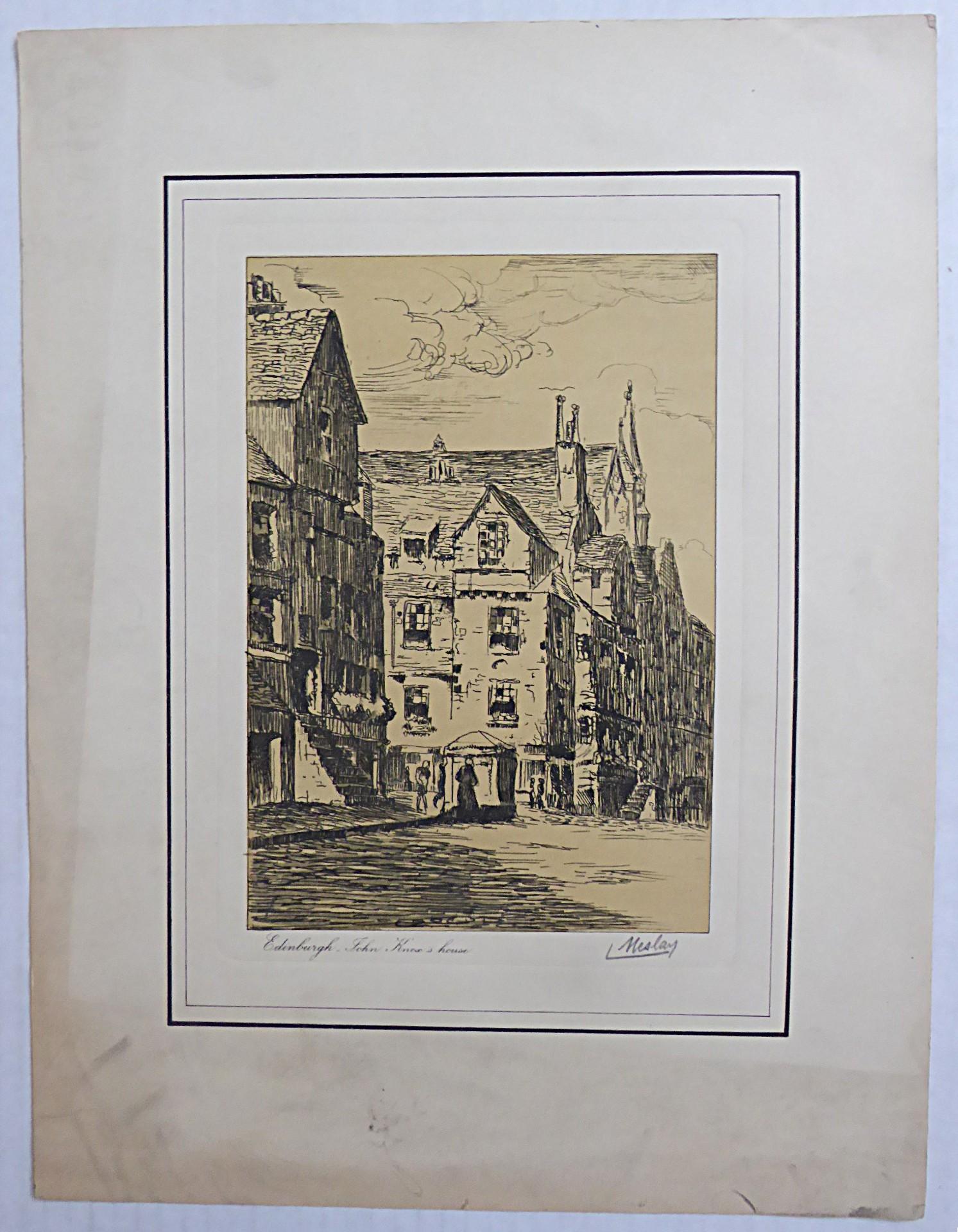 L. Meslay Farbradierungen England & Frankreich Anfang 20. Jahrhundert Made in France im Angebot 5