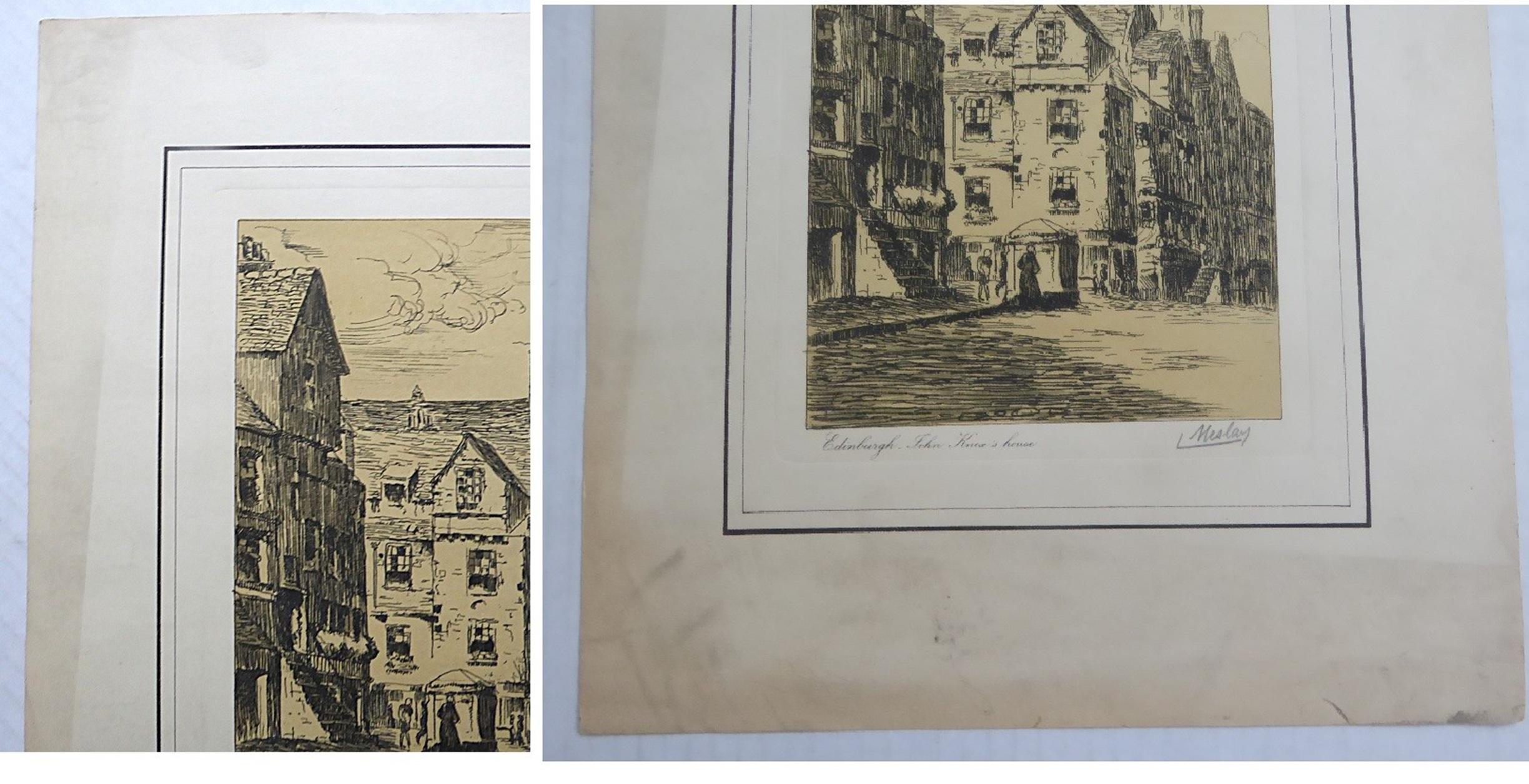 L. Meslay Farbradierungen England & Frankreich Anfang 20. Jahrhundert Made in France im Angebot 7