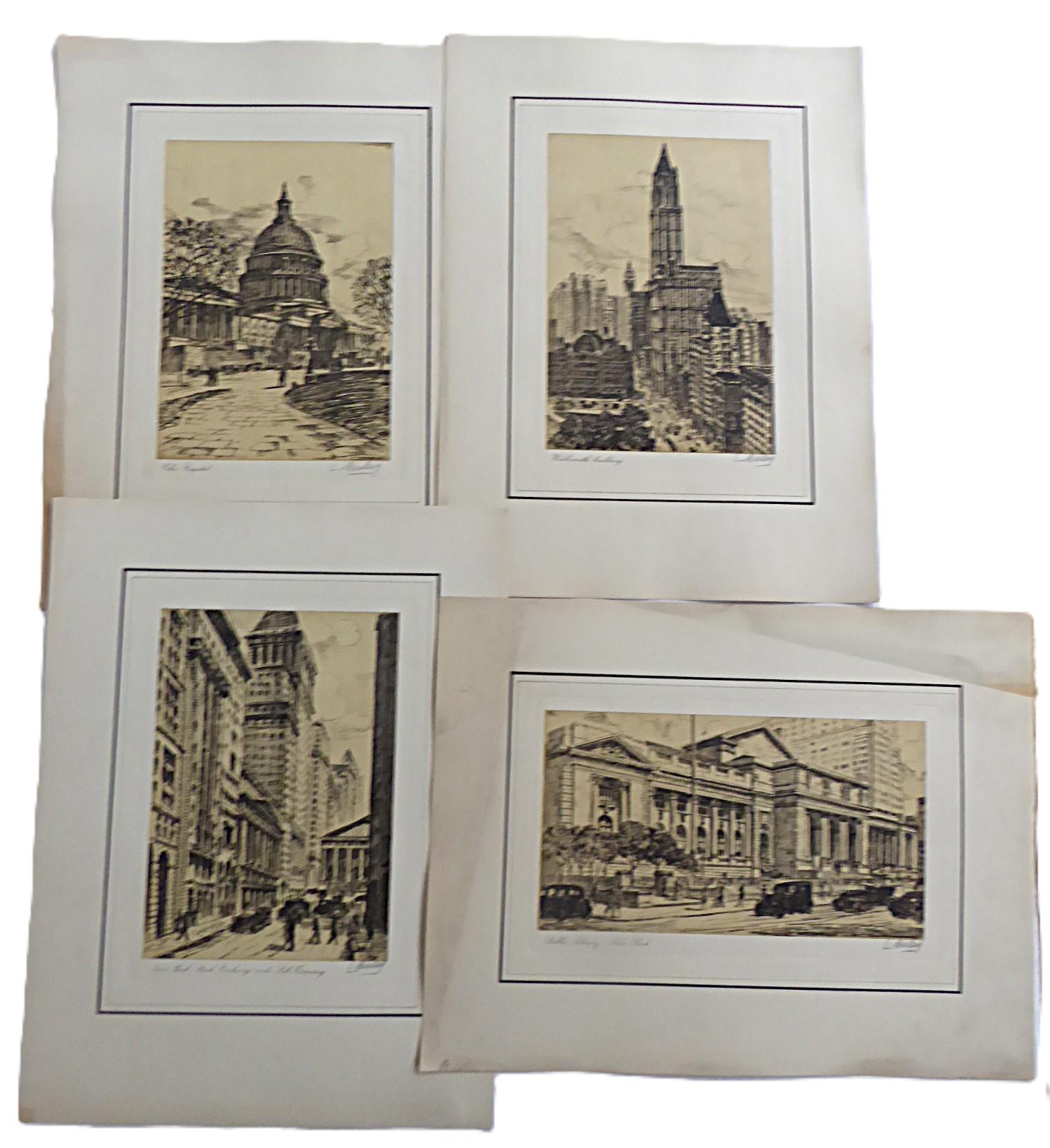 L. Meslay Farbradierungen England & Frankreich Anfang 20. Jahrhundert Made in France im Angebot 13