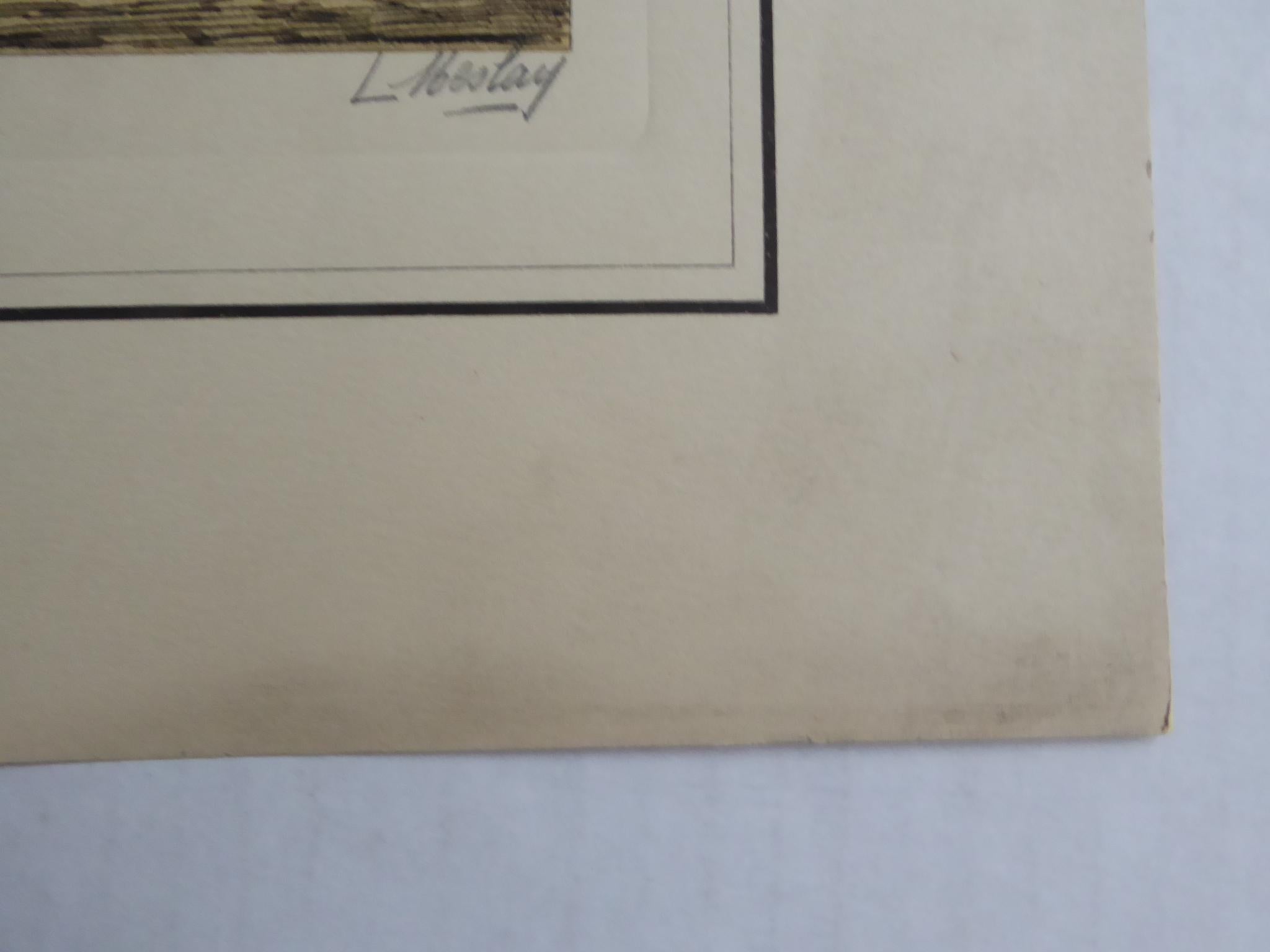 L. Meslay Group 4 French Etchings early 20th C. New York City & Washington D.C. en vente 10