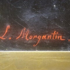 L. Morgantini, dipinto neoclassico a olio su tavola “Il piccolo San Giovanni Battista”, 1890
