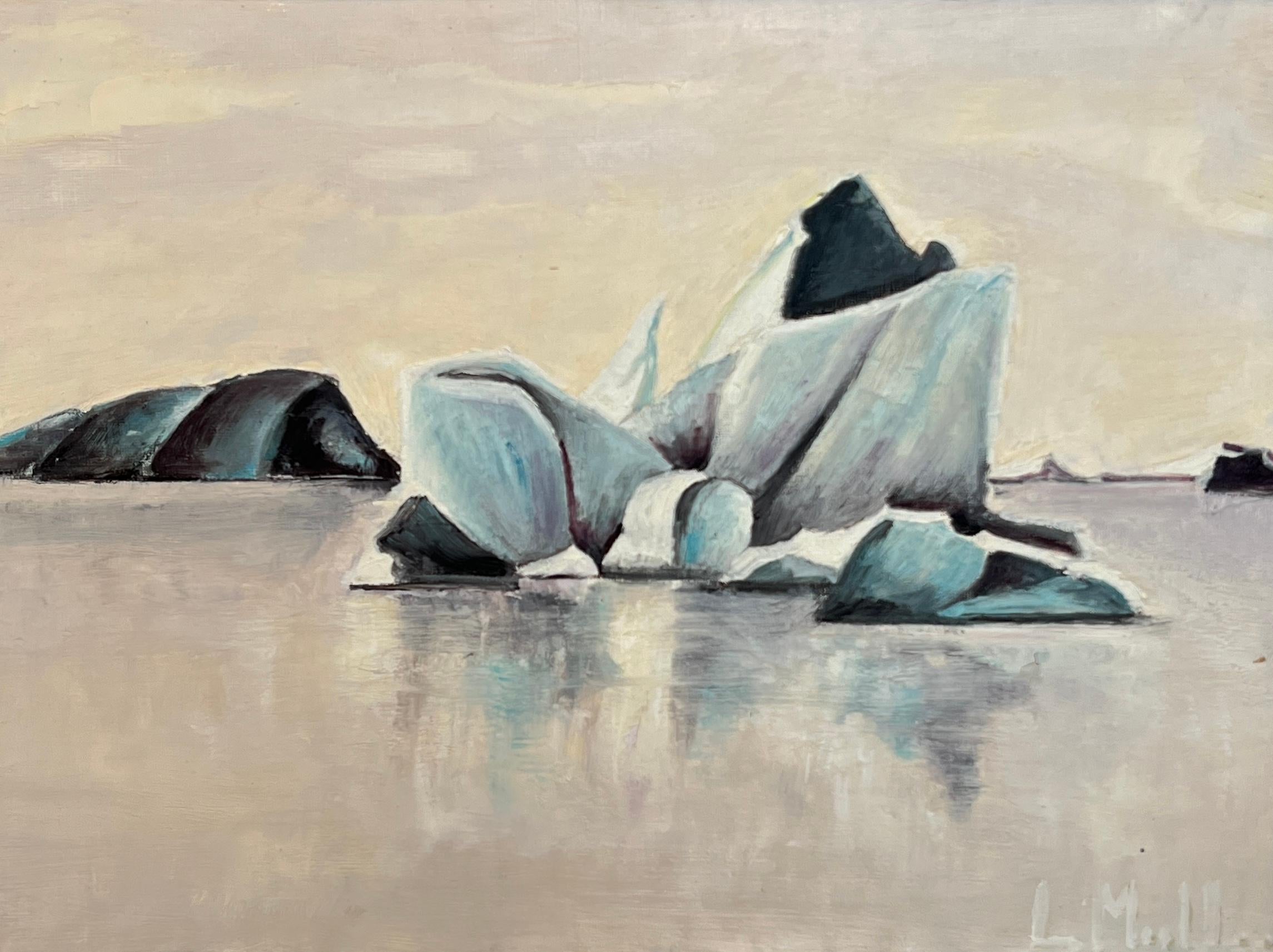 Landscape Painting di L. Mull - Fiore di ghiaccio