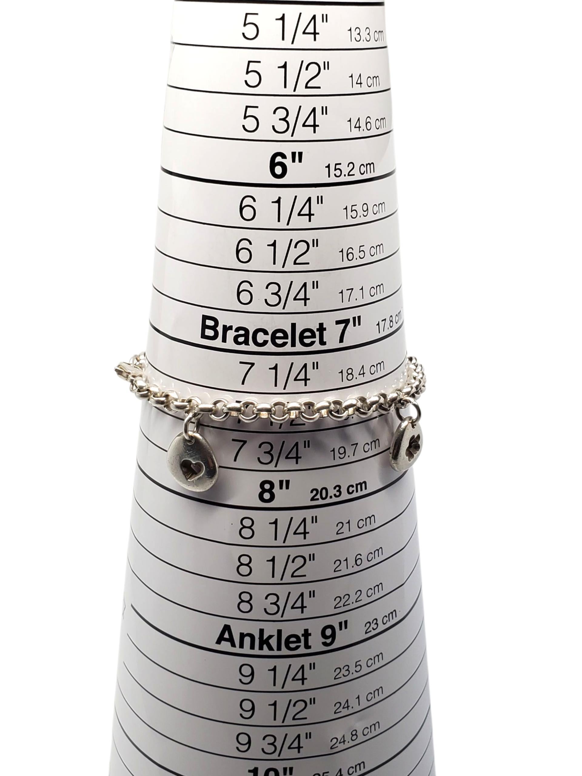 L & N Sterling Silber Dangle Link Charm Armband #22608 im Angebot 1