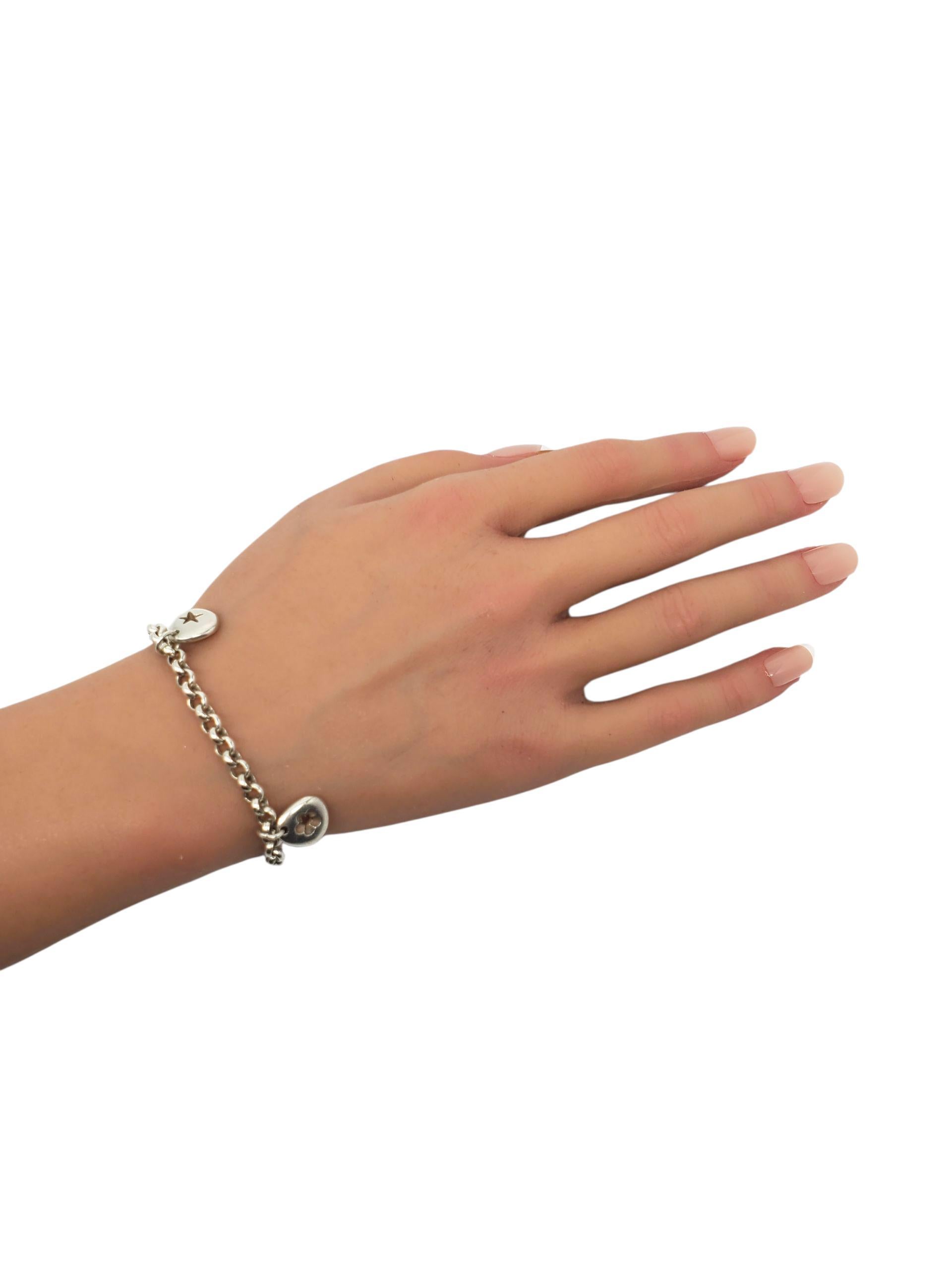 L & N Sterling Silber Dangle Link Charm Armband #22608 im Angebot 3