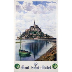 Circa 1930 original travel poster by L. Pécheny - Le Mont-Saint-Michel