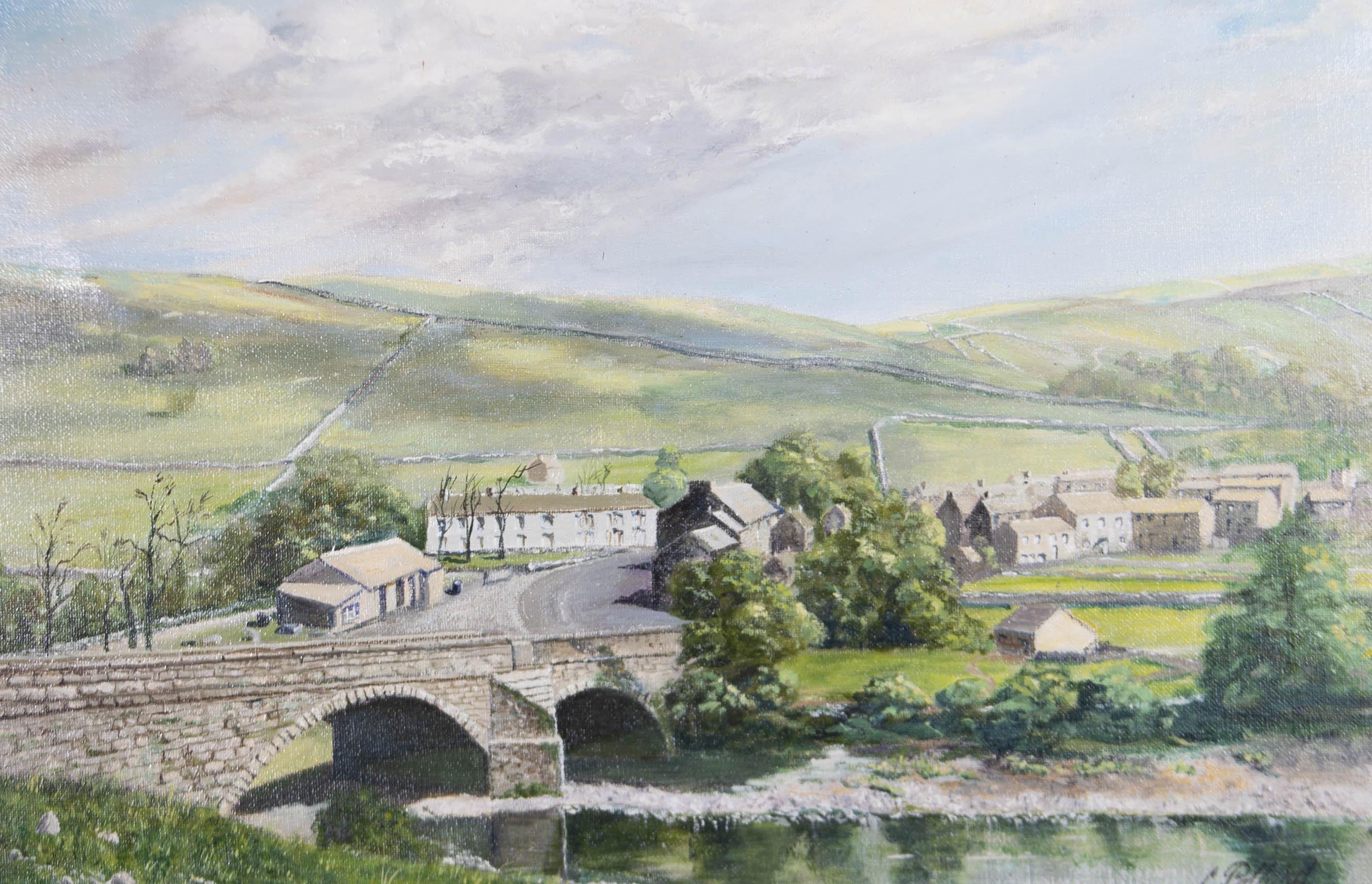 L. Pollard - Large Mid 20th Century Oil, View of Starbotton, North Yorkshire 3