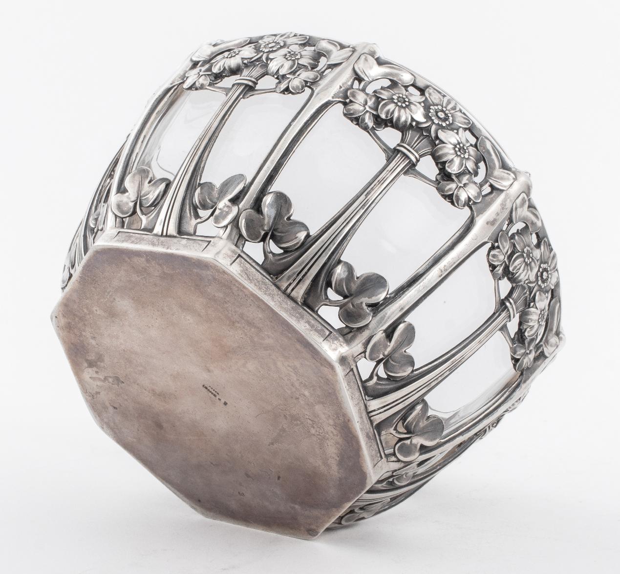 L. Posen Jugendstil Silver and Glass Bowl, circa 1905 6