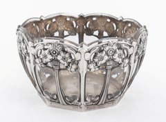 Bol en argent et verre de L. Posen Jugendstil, vers 1905