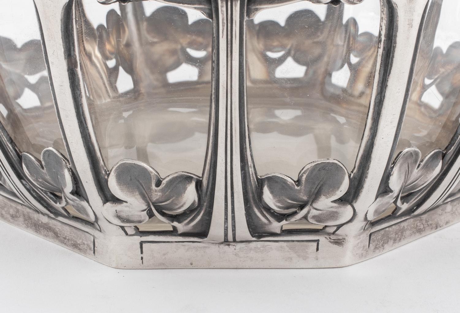 L. Posen Jugendstil Silver and Glass Bowl, circa 1905 For Sale 4