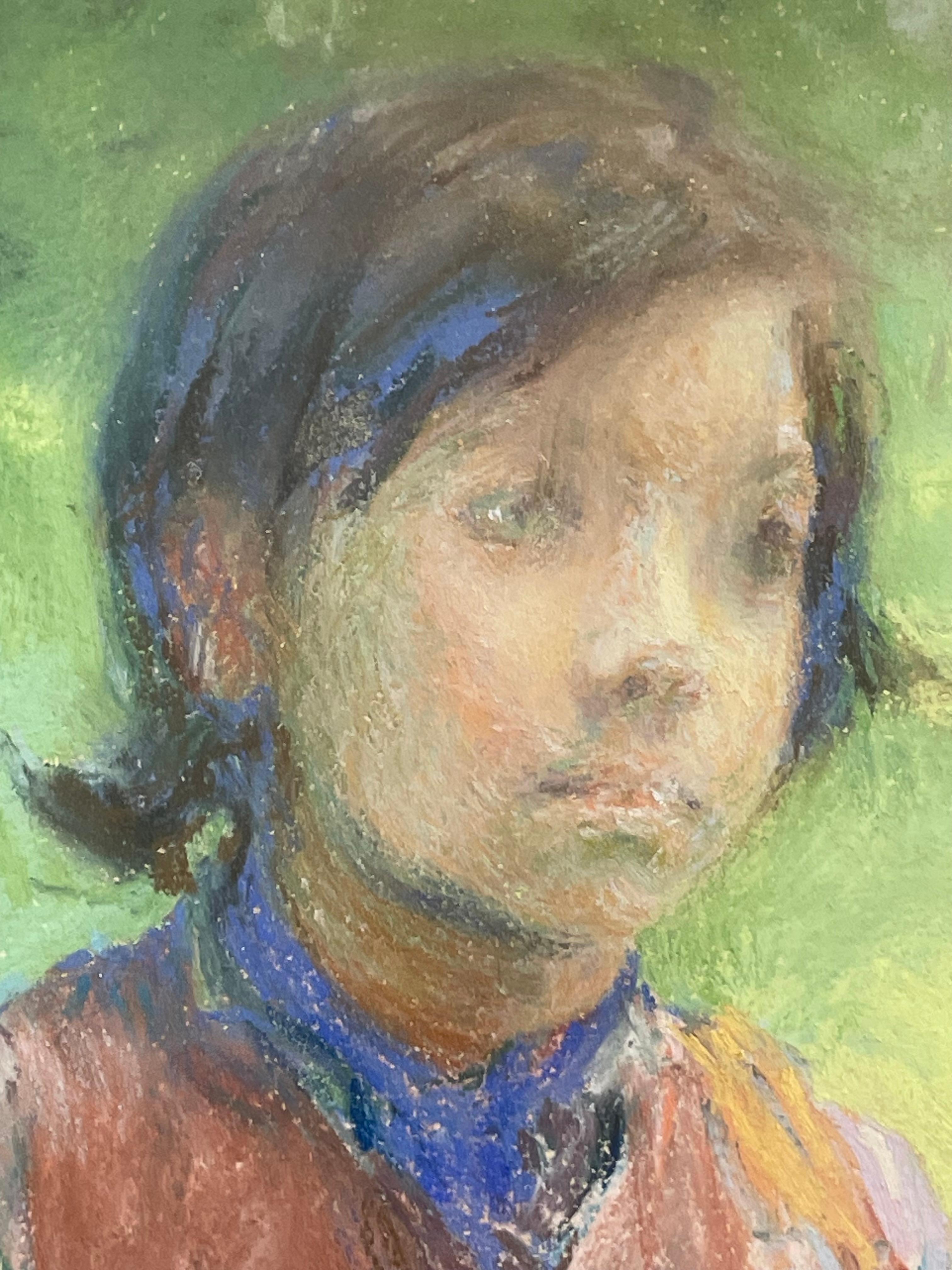 XIXe siècle L. R. Garrido (1868-1909) late 19th century pastel on paper portrait of boy en vente