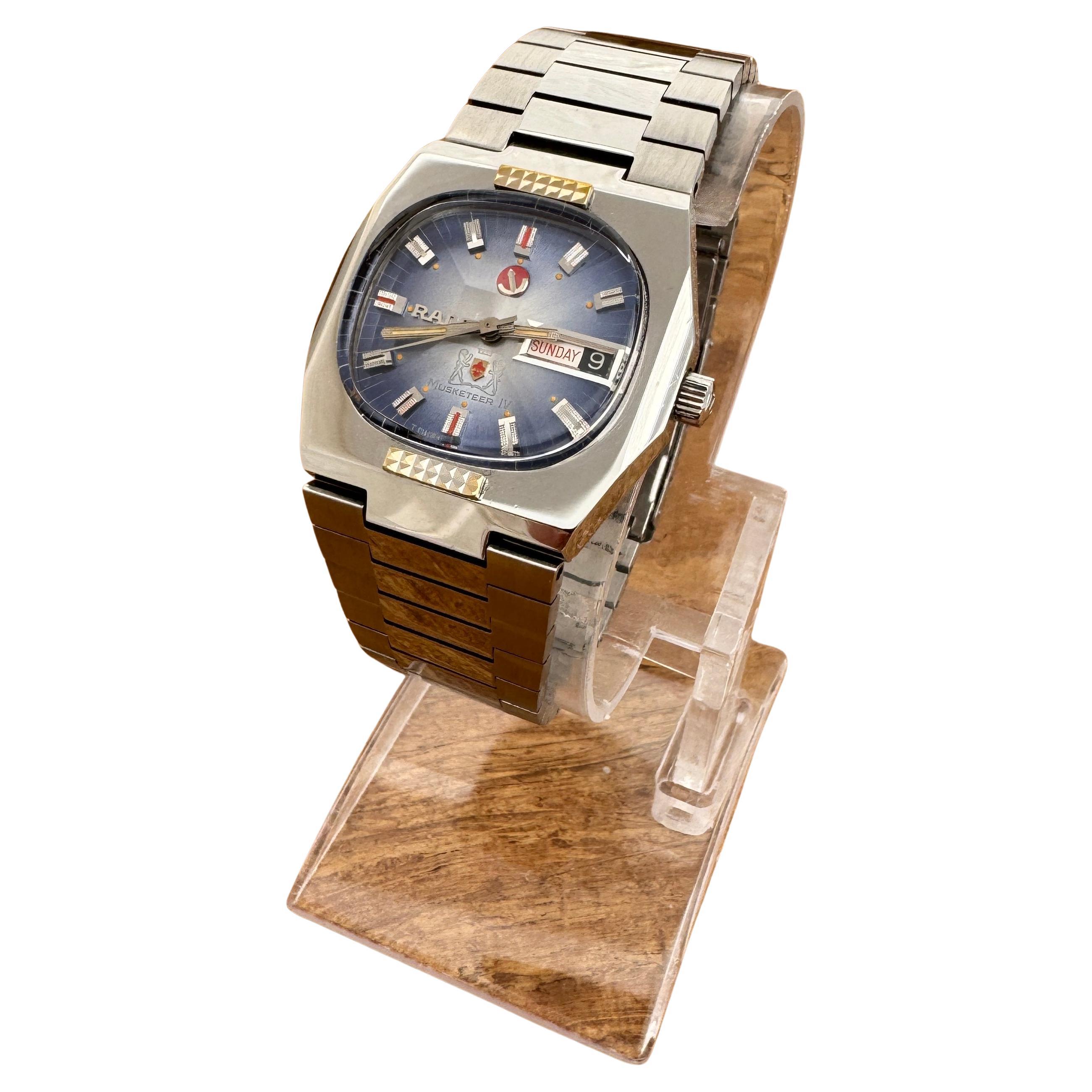 l Rado Musketeer IV Automatic Wristwatch Stainless Steel Rare Dial For Sale