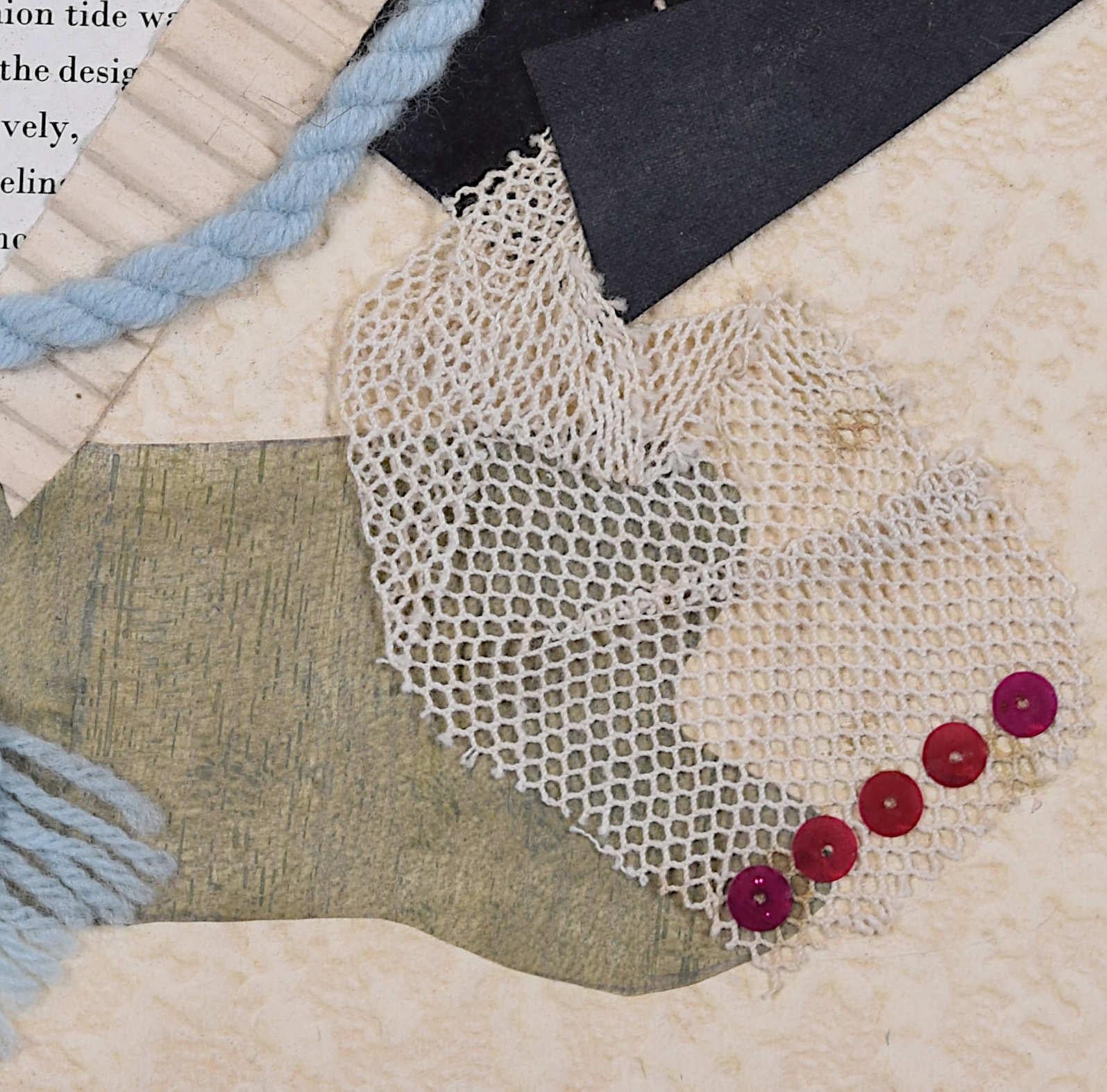 Blue Corde Kompositionen, Collage und Zeichnungsfusion von L. Richard im Angebot 1