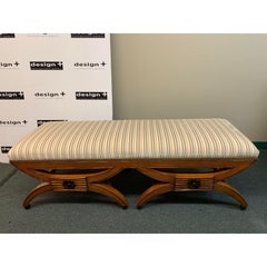 L Rossi- Biedermeier- Samtstreifen-Bank