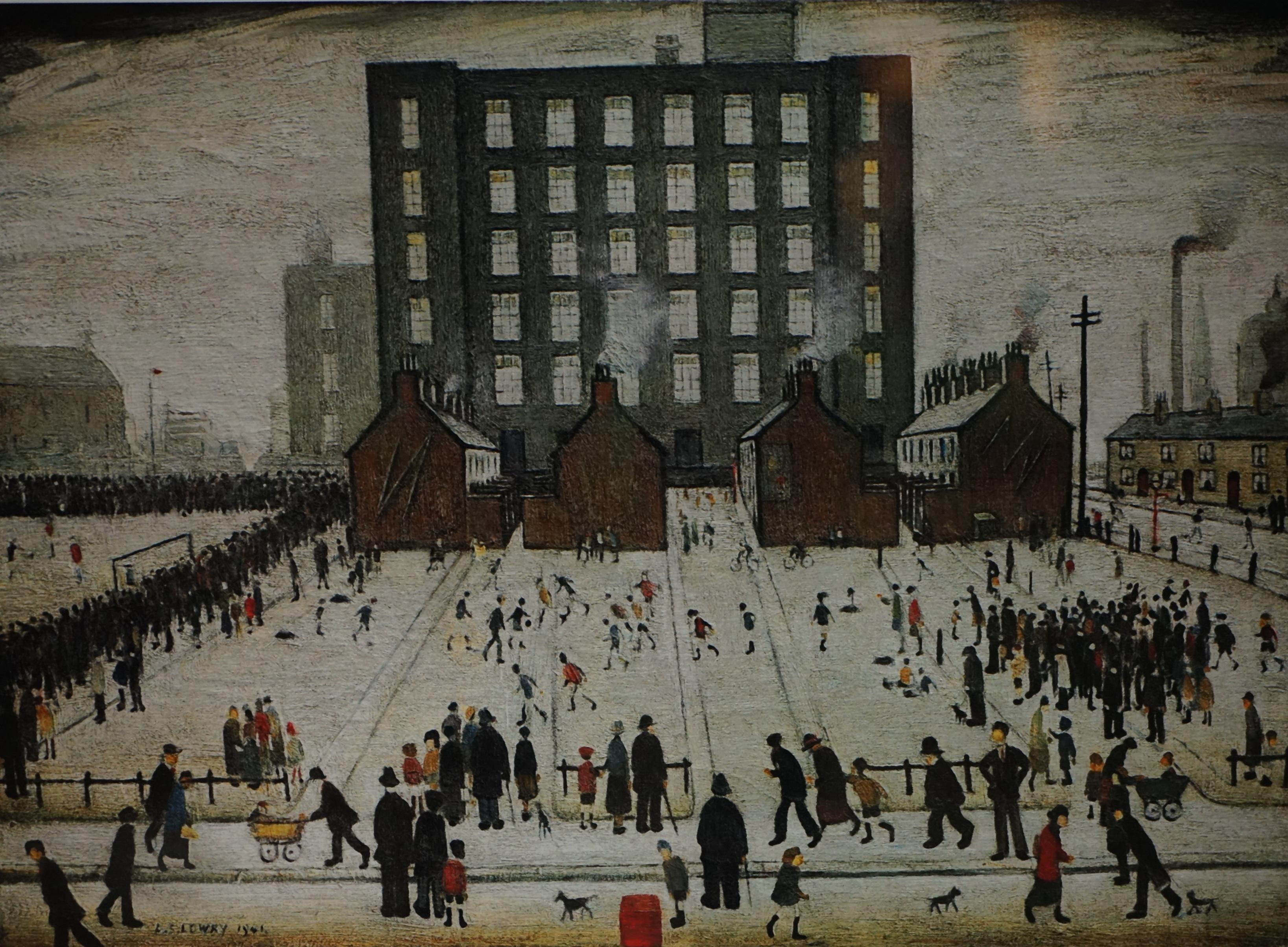 Mid-Century Modern L S LOWRY SATURDAY AFTERNOON LIMITED EDITION PRINT 60/99 WiTH ALL DOCUMENTATION For Sale