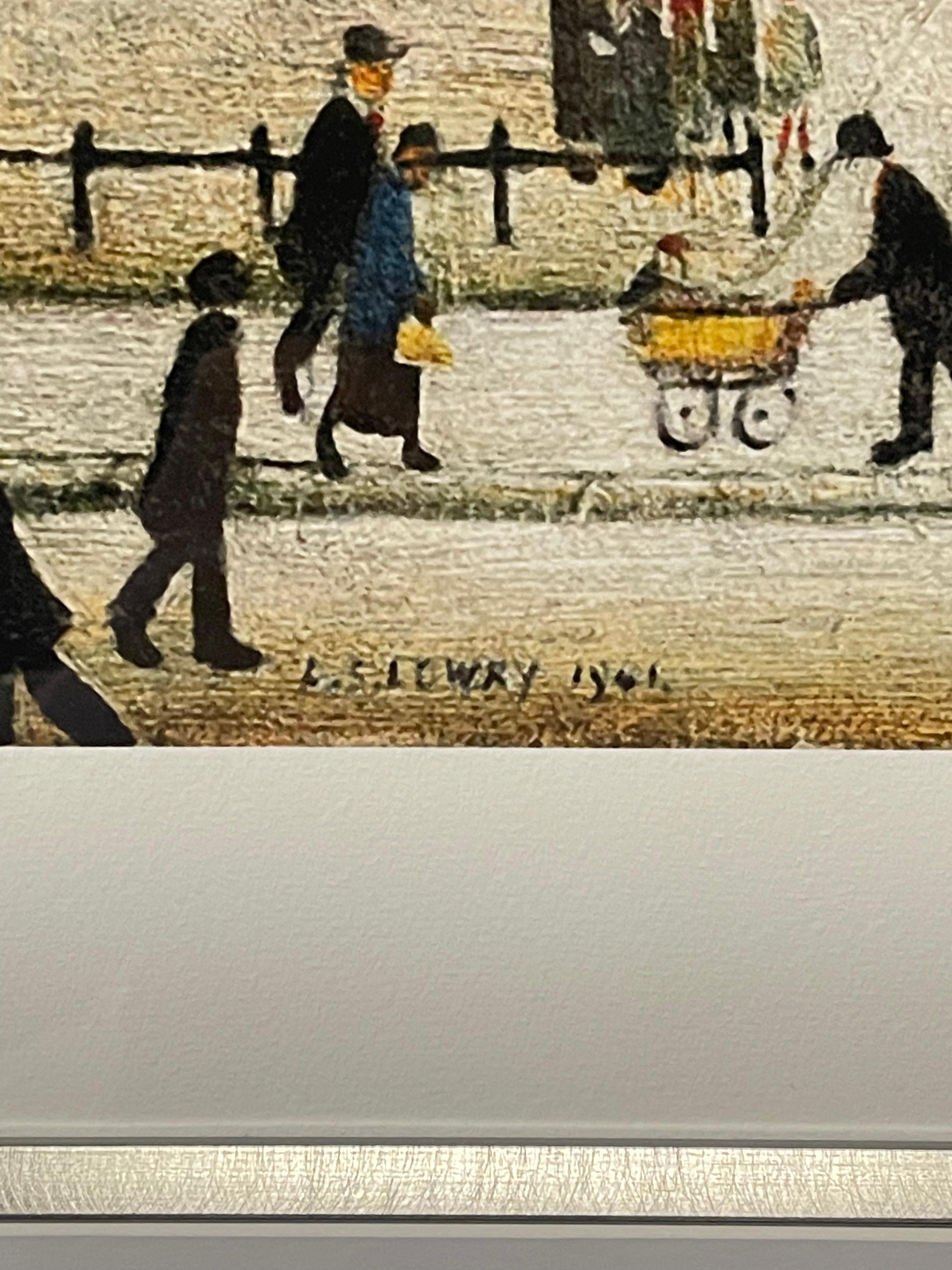 Hand-Crafted L S LOWRY SATURDAY AFTERNOON LIMITED EDITION PRINT 60/99 WiTH ALL DOCUMENTATION For Sale