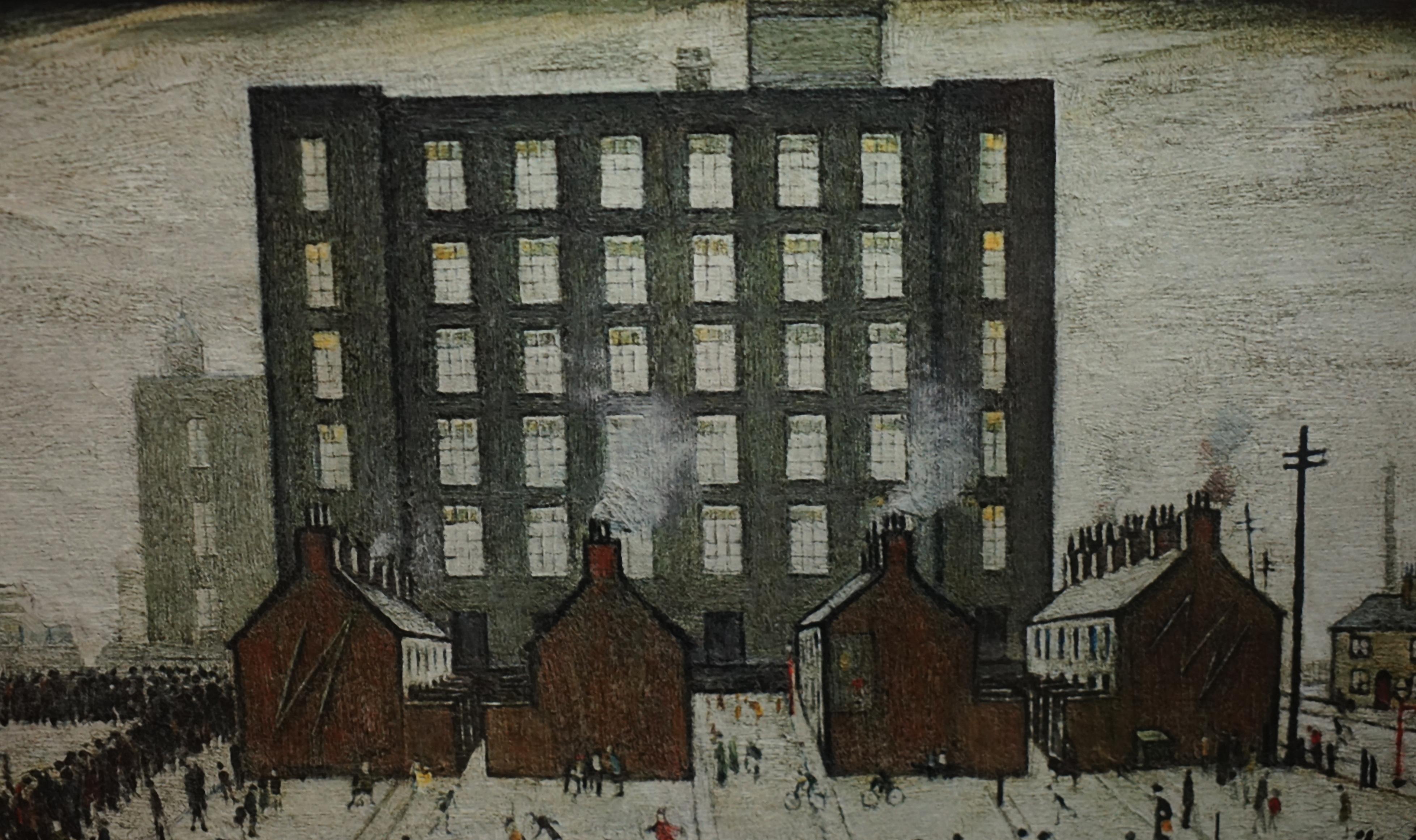 L S LOWRY SATURDAY AFTERNOON LIMITED EDITION PRINT 60/99 WiTH ALL DOCUMENTATION For Sale 1