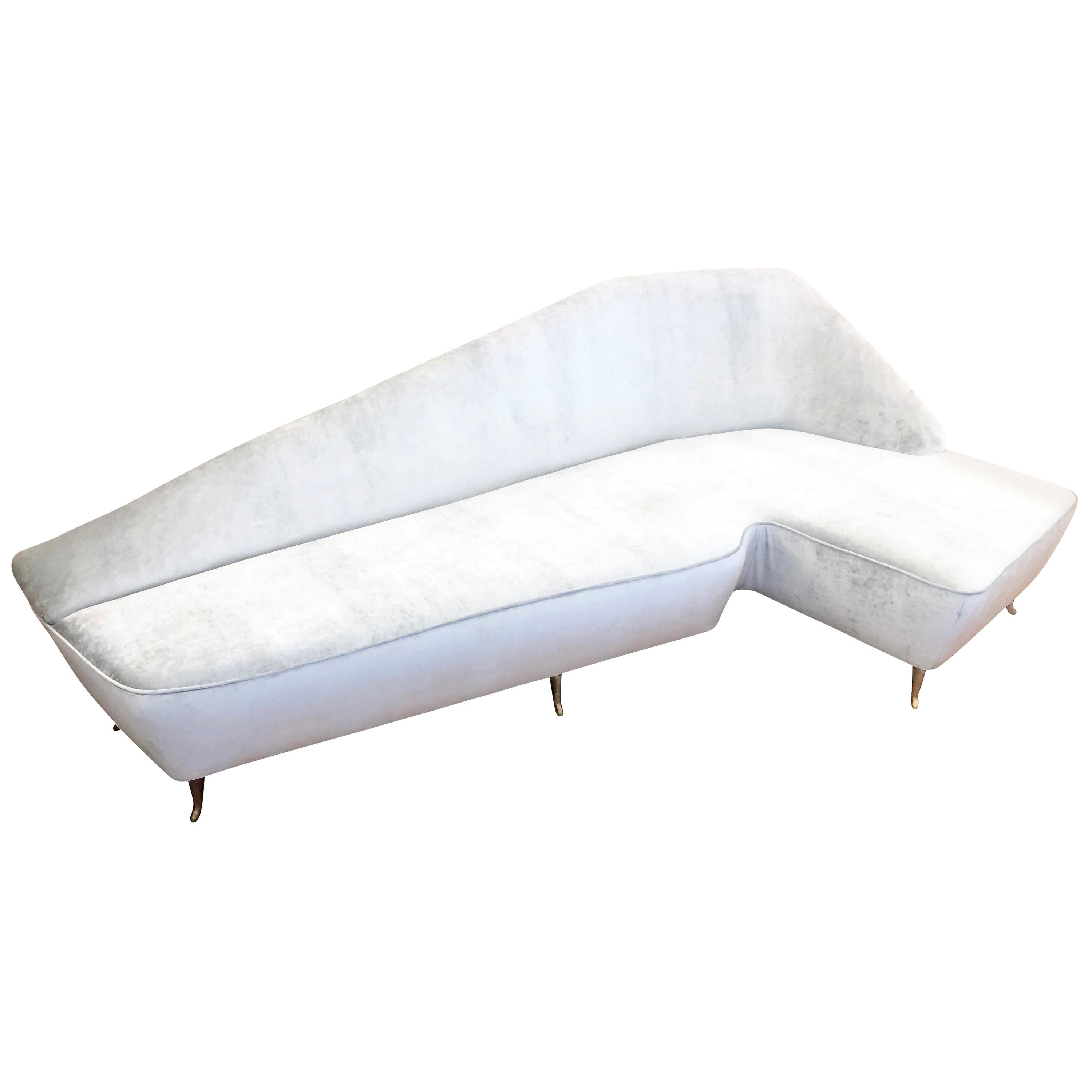 L-Shape Italian Midcentury Sofa