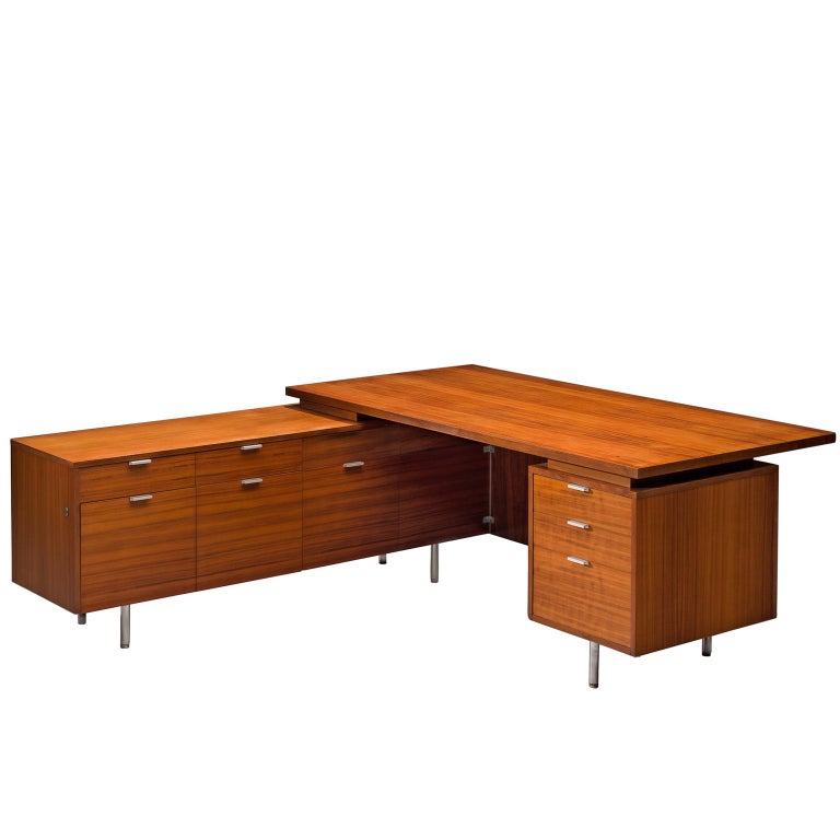 George Nelson L-shaped desk, 1960s, offered by MORENTZ