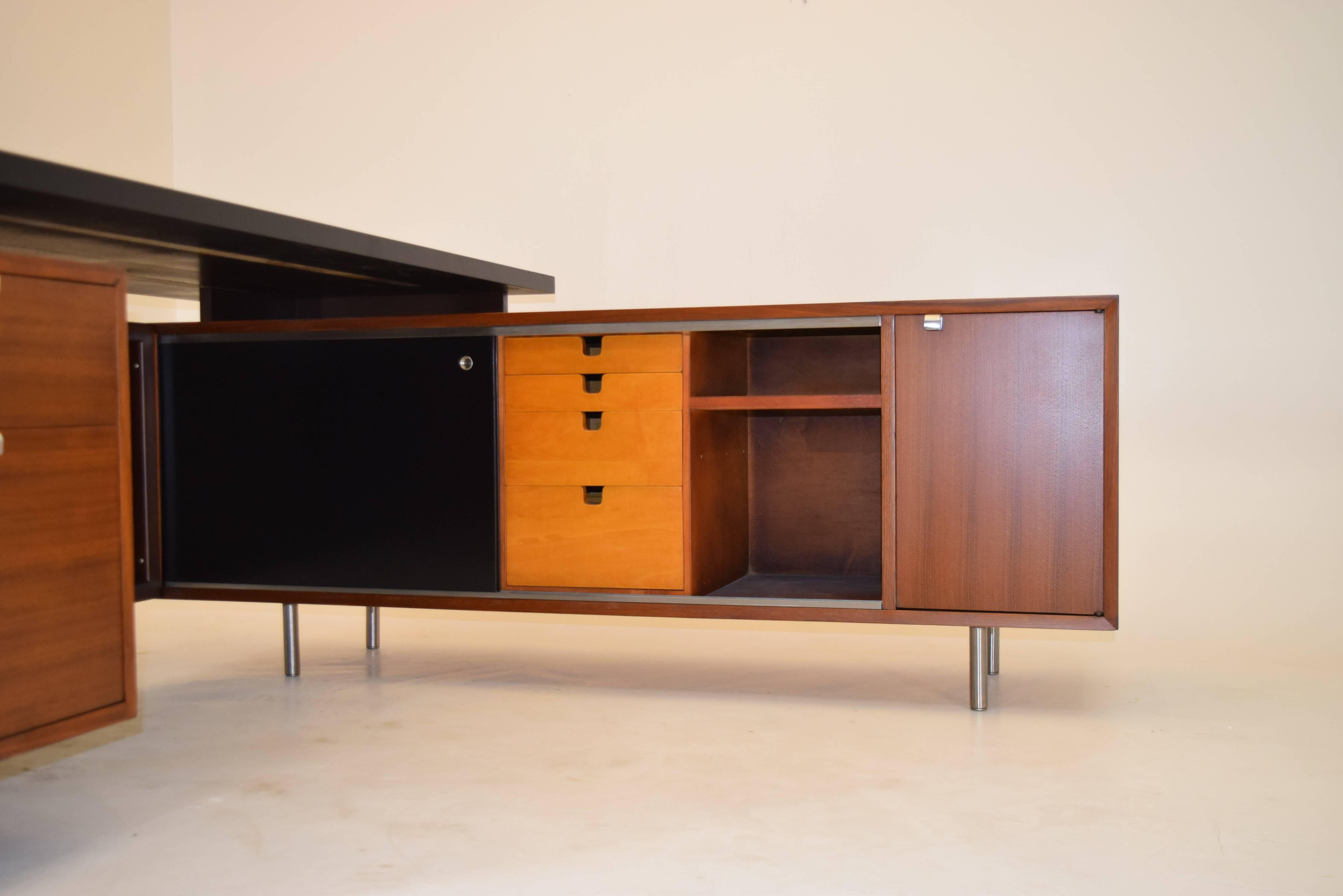 American L-Shaped Executive Desk and Return by George Nelson for Herman Miller