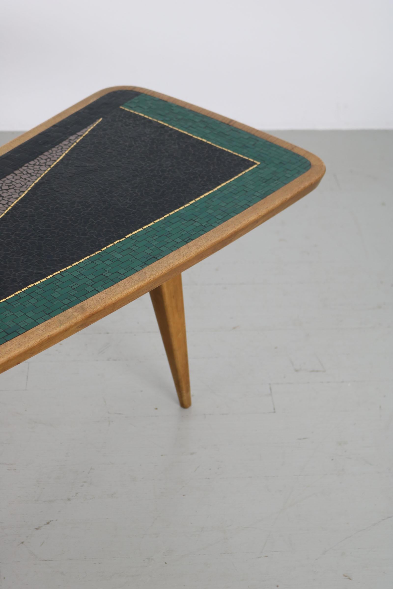 L-Shaped Mosaic Side Table, Germany 1950s For Sale 12