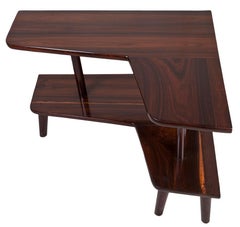 L-Shaped Rosewood Corner Table, Mid-Century Modern
