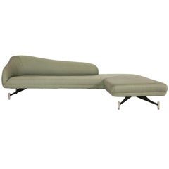 "L" Shaped Swan Sofa in Green Offered by Vladimir Kagan Design Group