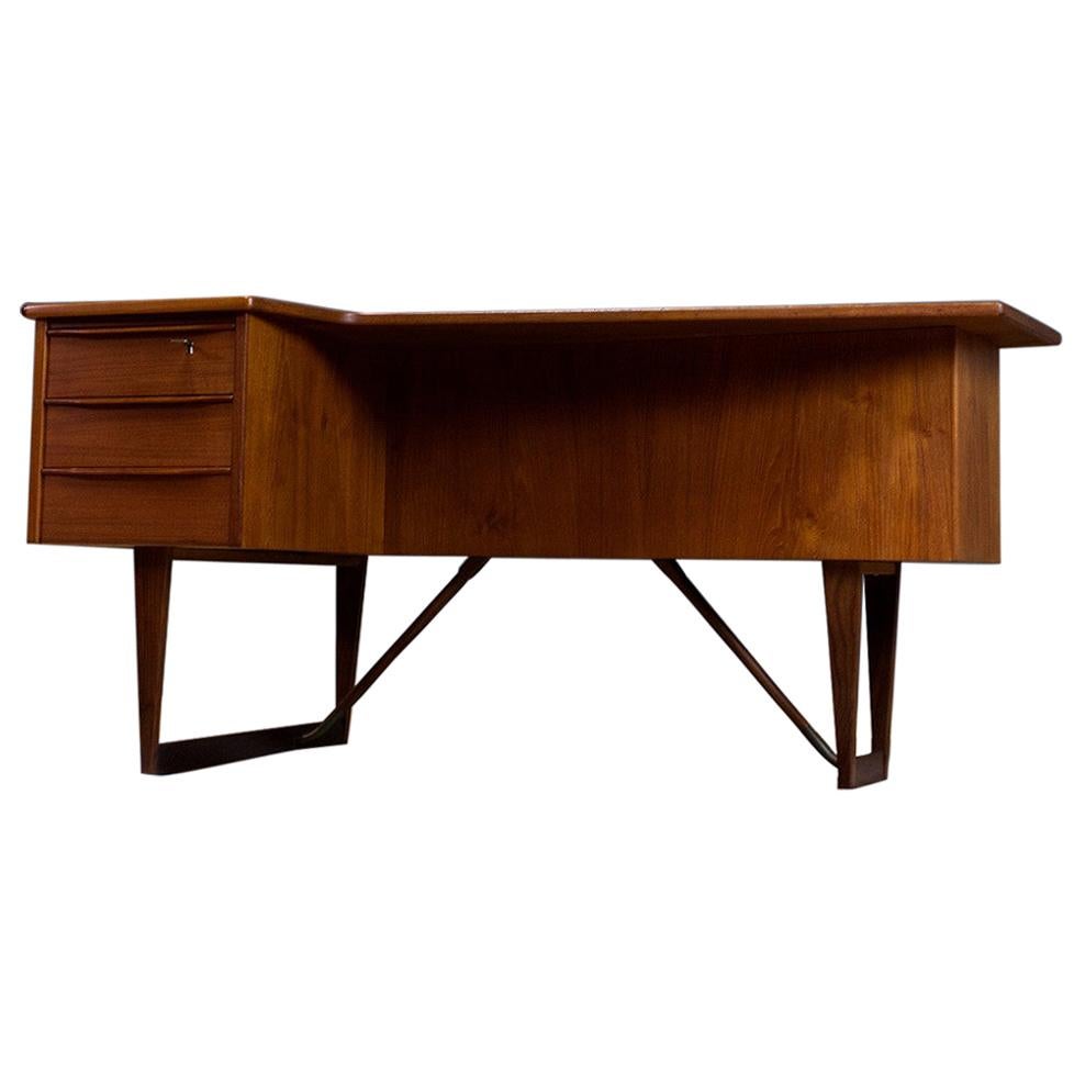 L shaped Teak Desk by Peter Løvig Nielsen Scandinavian Modern Design, 1960s