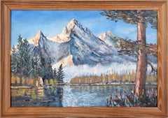 Sierra Mountain Lake Landscape by L.V. Burns