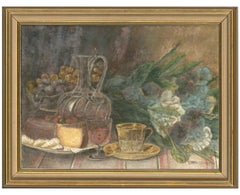 Antique L. Van Aerschot - Signed Early 20th Century Oil, Still Life on Table