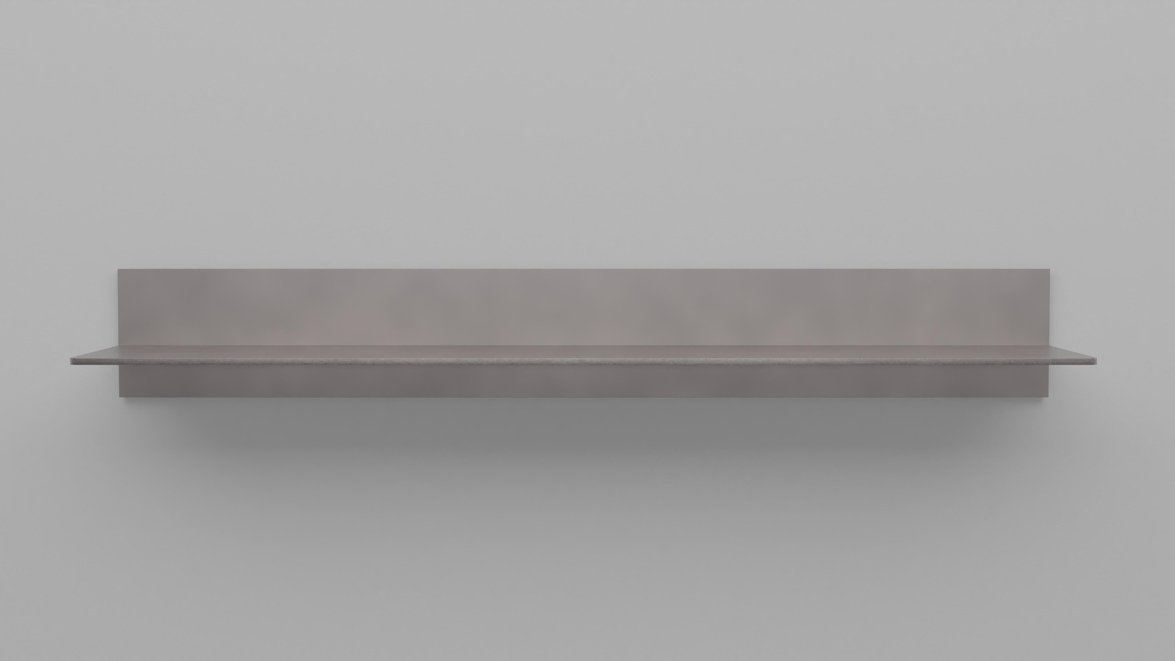 Other L Wall Shelf Console in Waxed and Polished Aluminum Plate by Jonathan Nesci For Sale