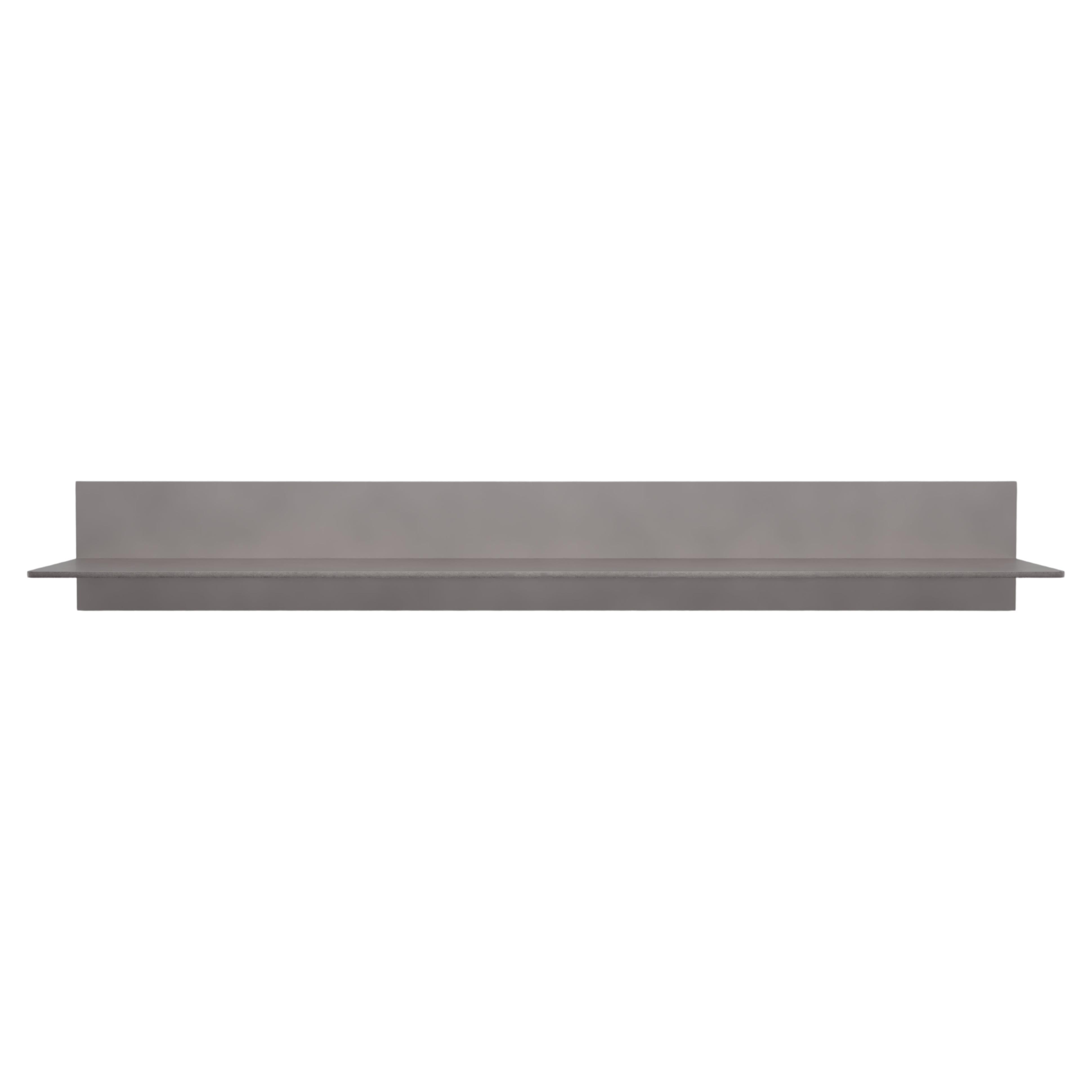 L Wall Shelf Console in Waxed and Polished Aluminum Plate by Jonathan Nesci For Sale