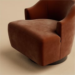 L.01 Swivel Lounge Chair / Ebonized Walnut by Lusano