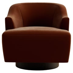 L.01 Swivel Lounge Chair / Ebonized Walnut by Lusano