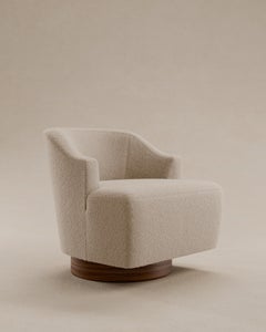 L.01 Sedia da salotto girevole / Noce naturale di Lusano