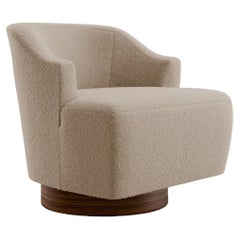 L.01 Swivel Lounge Chair / Natural Walnut by Lusano