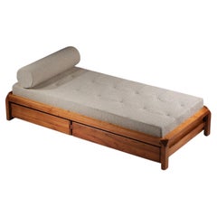 L03 day bed bench by Pierre Chapo in solid elm from the 60s