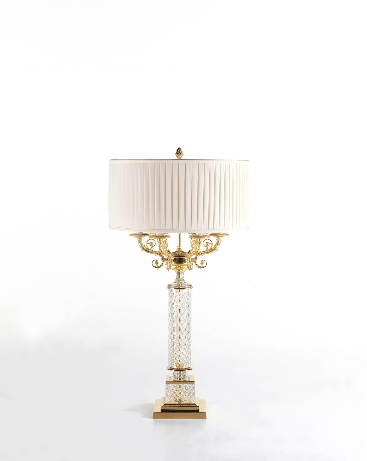 gold crystal table lamp