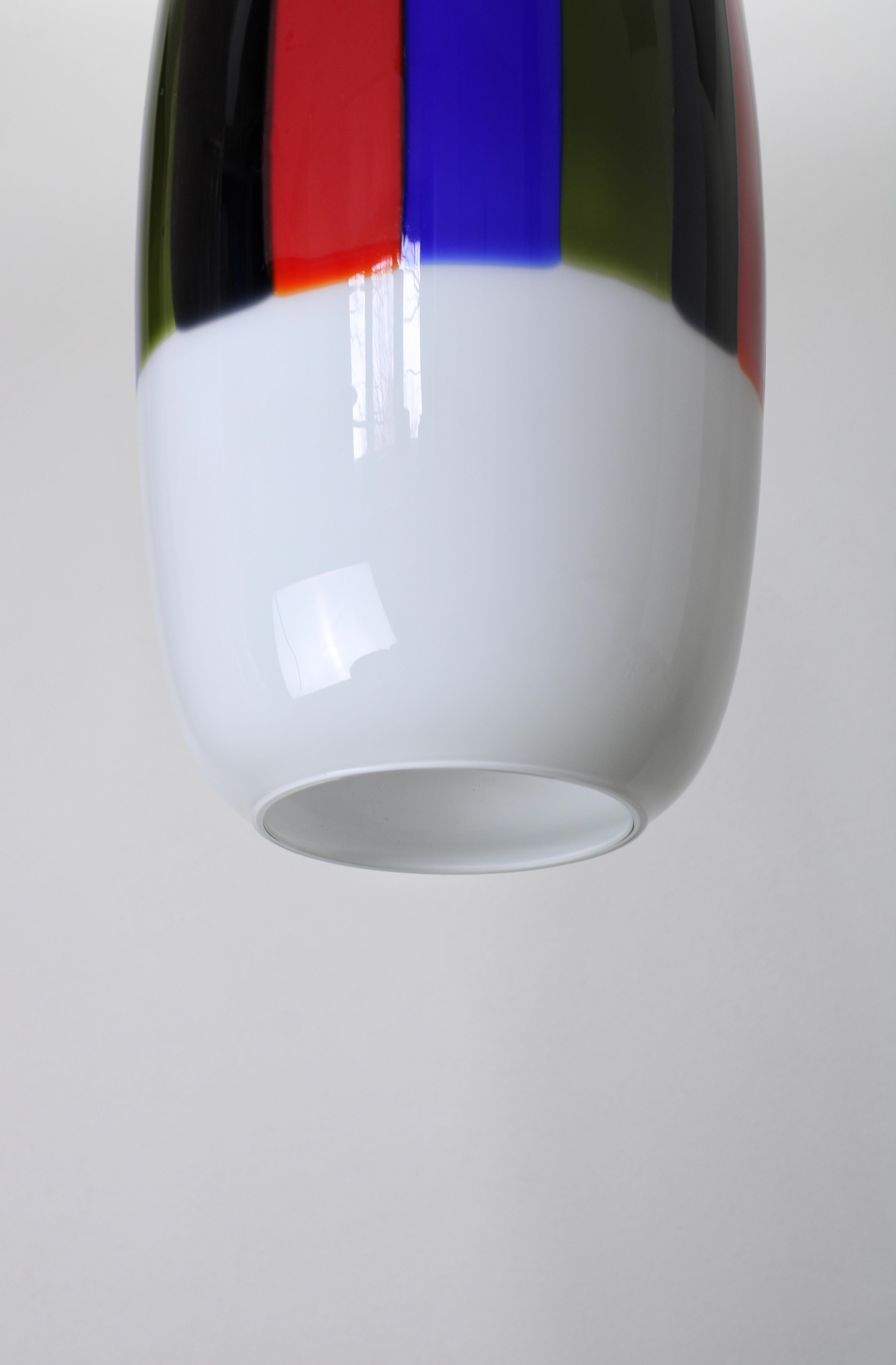 Murano Glass L143 pendant lamp by Alessandro Pianon for Vistosi, 1960s For Sale