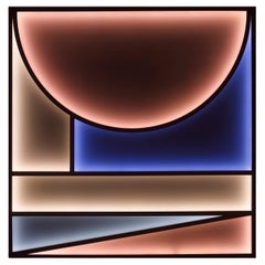 L2 Handcrafted Geometric LED UV Printed Acrylic Lighting Sculpture by Paul Sende