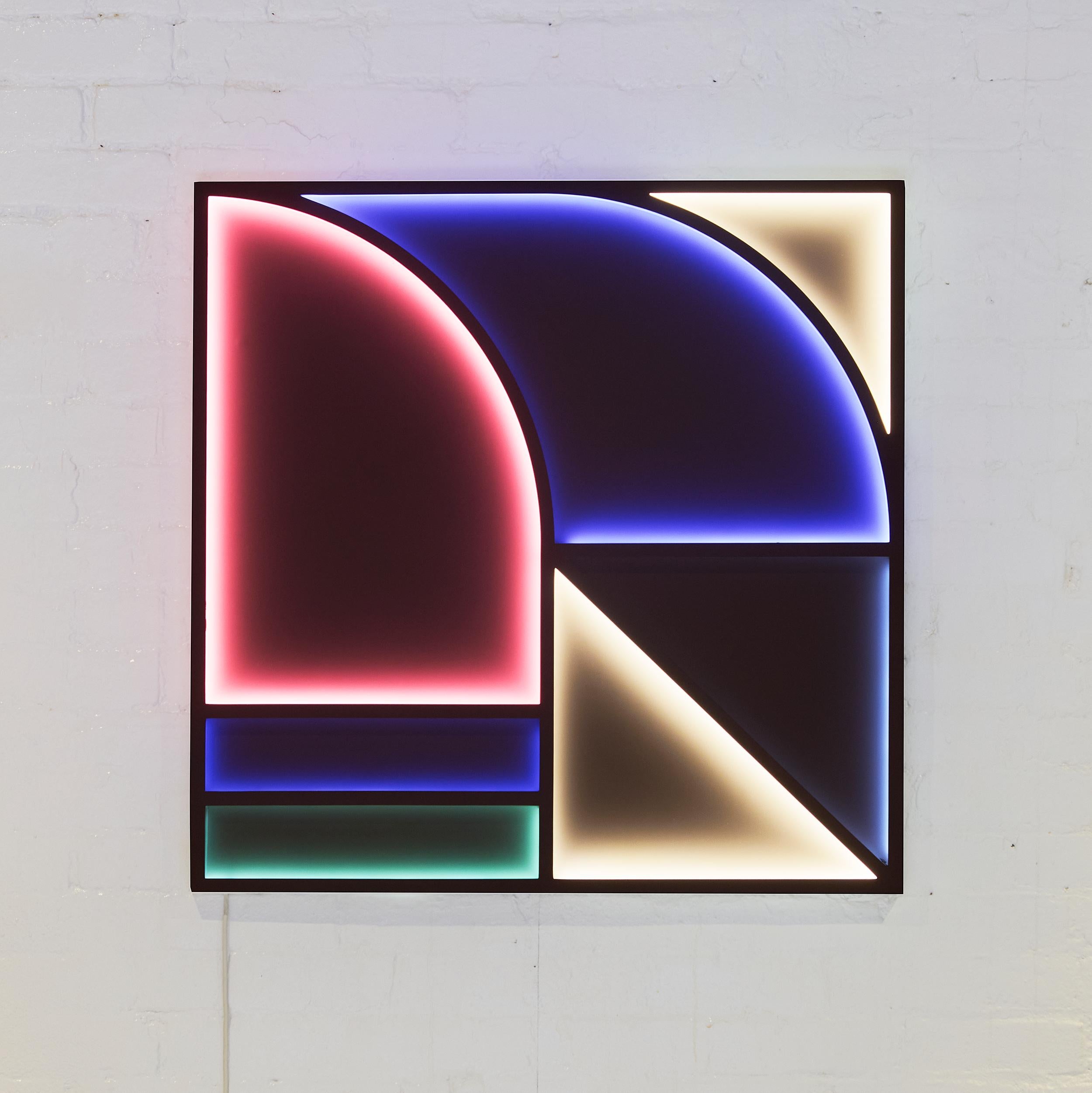 Sculpture de luminaires géométriques L3 fabriquée à la main par Paul Sende en vente 4