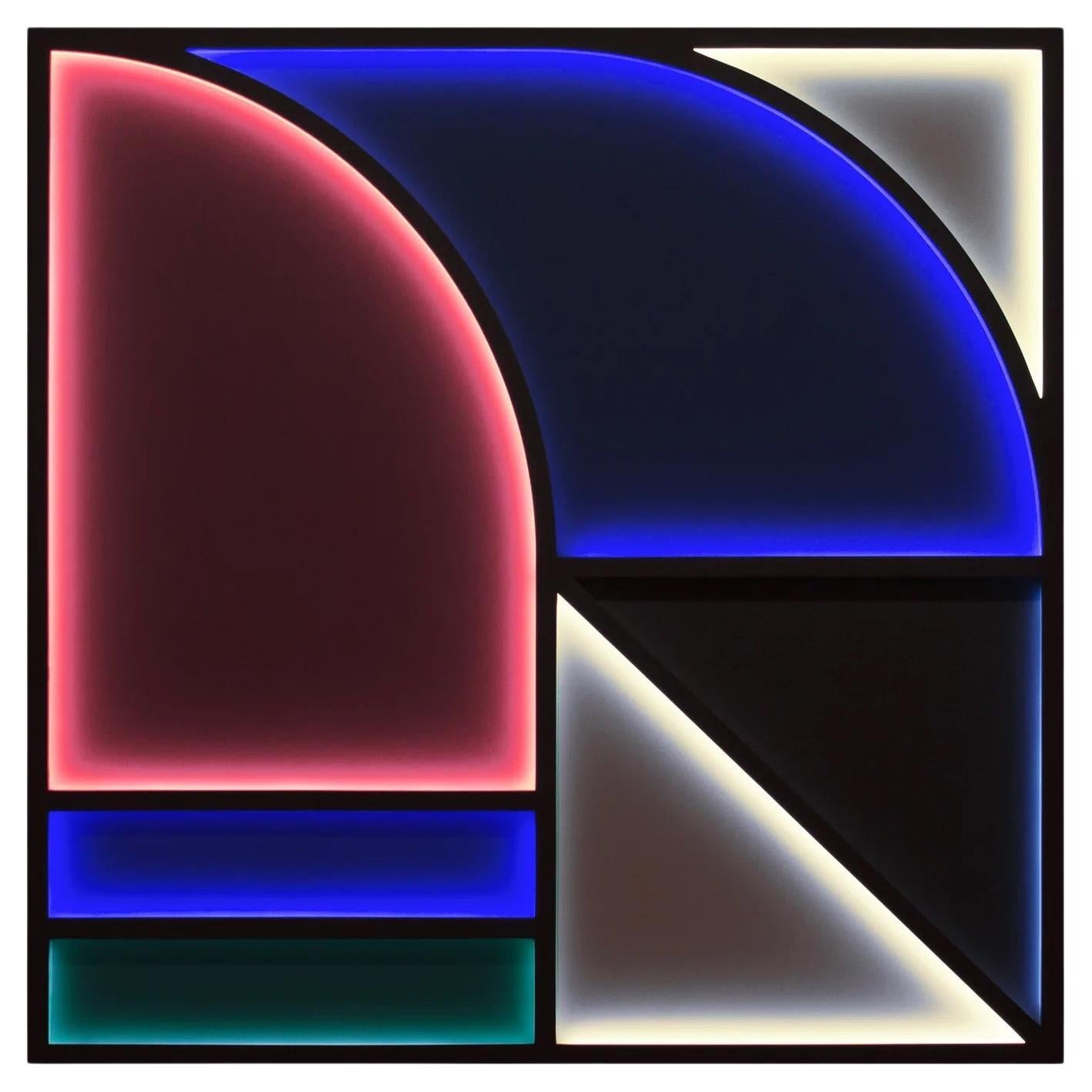 L3 Scultura luminosa geometrica realizzata a mano da Paul Sende