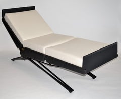 Osvaldo Borsani Adjustable Leather L77 Daybed Chaise for Tecno, Italy 1950s