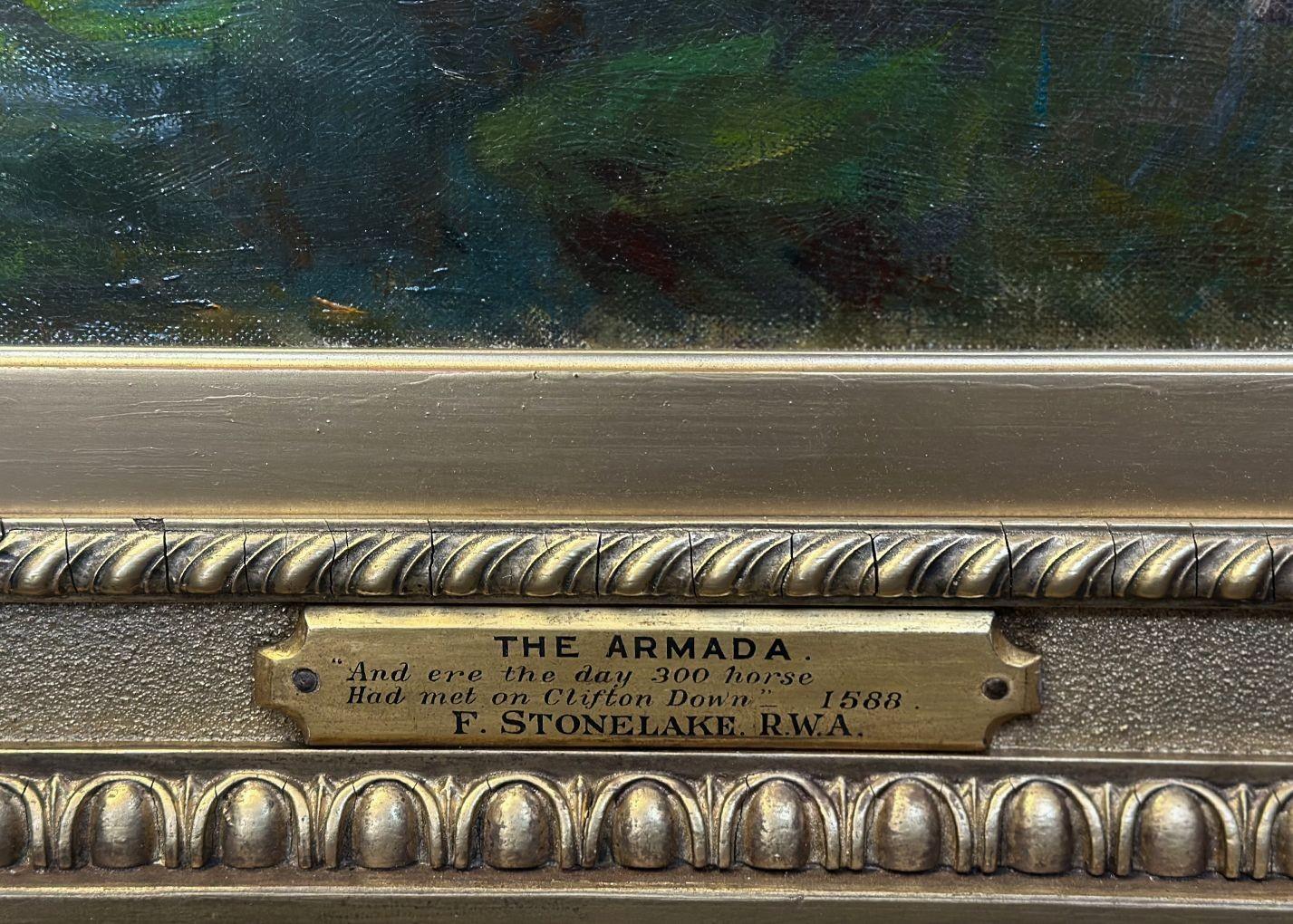 „La Armada“, Öl auf Leinwand von F. Stonelake RWA, „La Armada“ im Angebot 2