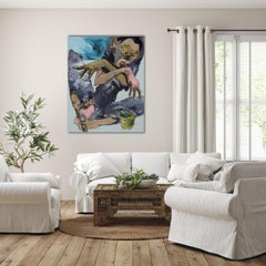 Peinture expressionniste figurative « Arms Crossed »