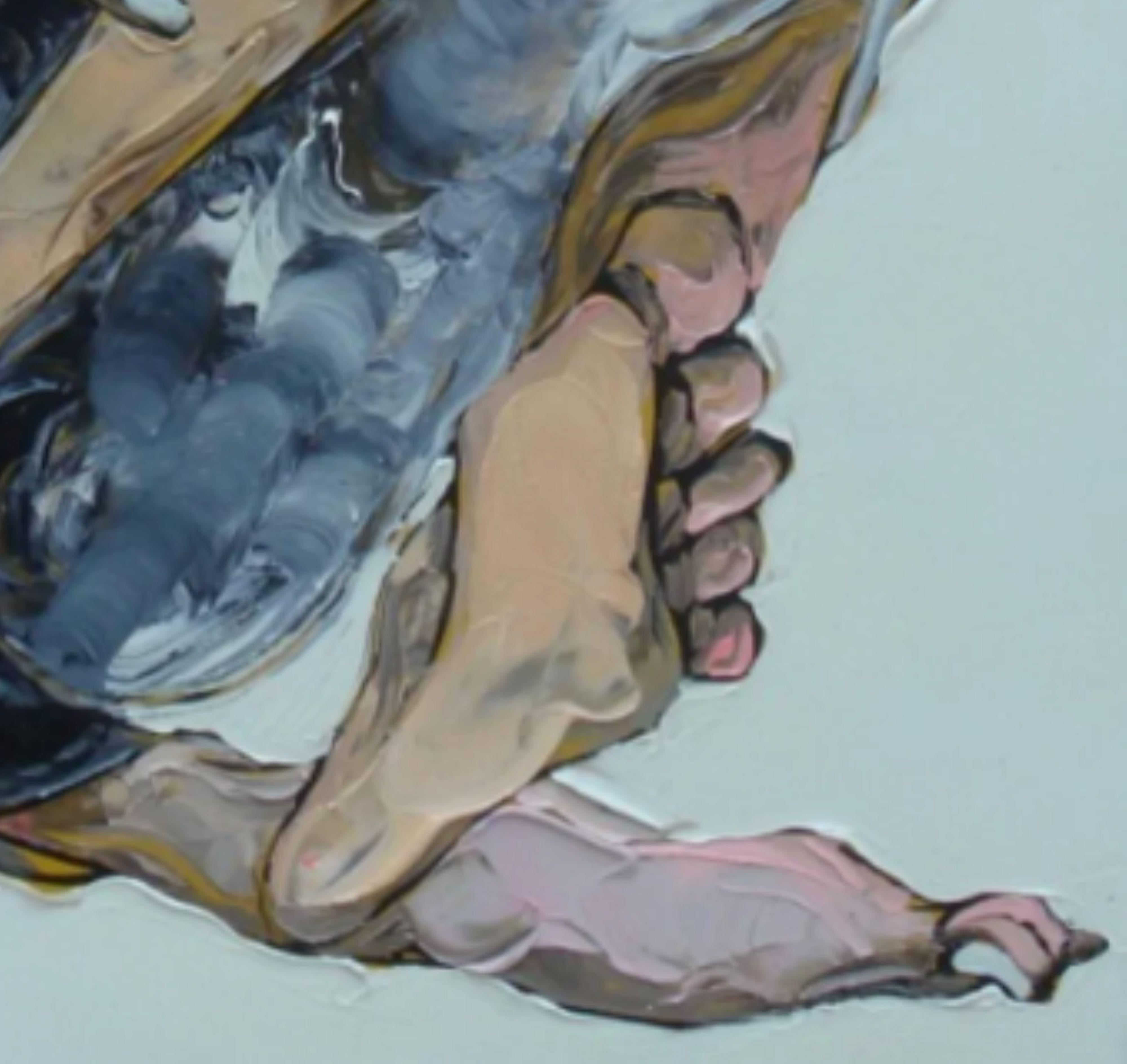 'Emotional' è un grande dipinto figurativo espressionista a olio su tela di formato verticale realizzato dall'artista vietnamita La Ba Quan nel 2011. Caratterizzato da una tavolozza di colori grigi, marroni, blu, verdi e rosa, il dipinto evoca